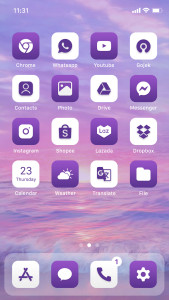 اسکرین شات 2 برنامه Wow Purple White - Icon Pack