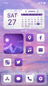 اسکرین شات برنامه Wow Purple White - Icon Pack 1