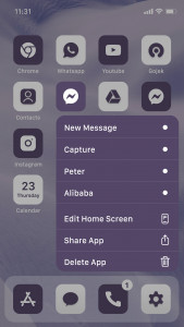 اسکرین شات برنامه Wow Violet Theme - Icon Pack 5