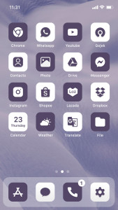 اسکرین شات 2 برنامه Wow Violet Theme - Icon Pack