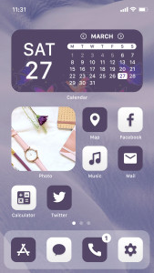اسکرین شات 1 برنامه Wow Violet Theme - Icon Pack