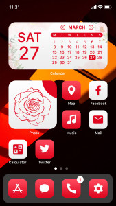 اسکرین شات برنامه Wow Red Theme  - Icon Pack 2