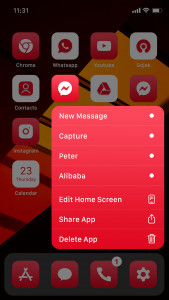 اسکرین شات برنامه Wow Red Theme  - Icon Pack 6