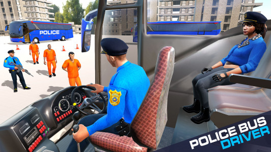 اسکرین شات برنامه US Police Transporter Bus Game 2