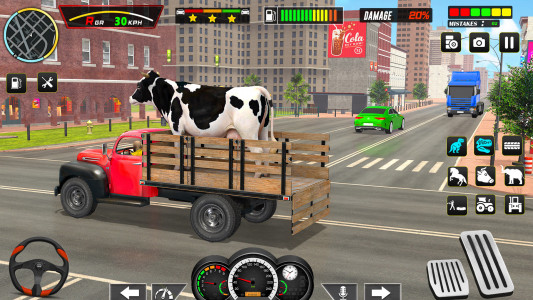 اسکرین شات برنامه Farm Animals Transport Truck 2