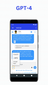 اسکرین شات برنامه Bard and GPT powered AI4Chat 6