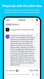 اسکرین شات برنامه Chatsonic - AI Chatbot 2