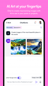 اسکرین شات برنامه Chatsonic - AI Chatbot 3