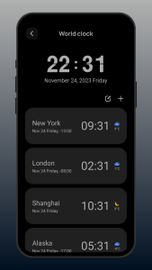 اسکرین شات 6 برنامه Flip Clock: World Clock