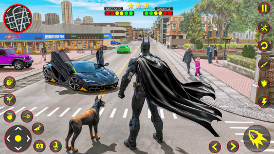 اسکرین شات 2 بازی Flying Superhero Bat Hero Man