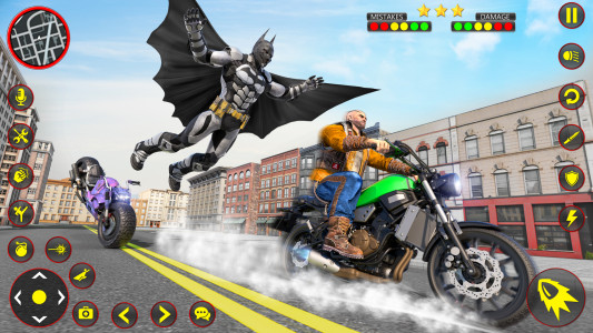 اسکرین شات بازی Flying Bat Hero Man Superhero 4