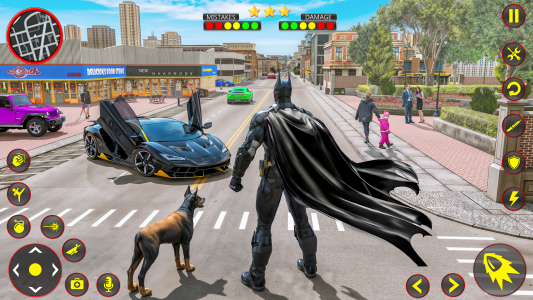 اسکرین شات بازی Flying Bat Hero Man Superhero 2