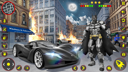 اسکرین شات بازی Flying Bat Hero Man Superhero 8