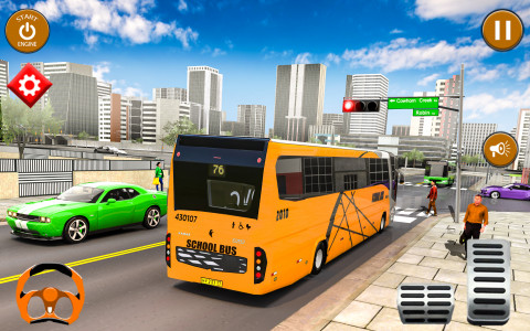 اسکرین شات 7 برنامه City School Bus Driving Games