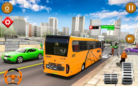 اسکرین شات برنامه City School Bus Driving Simulator :Coach Bus Games 7