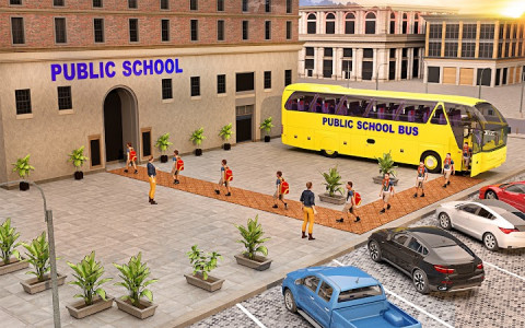 اسکرین شات برنامه City School Bus Driving Simulator :Coach Bus Games 4