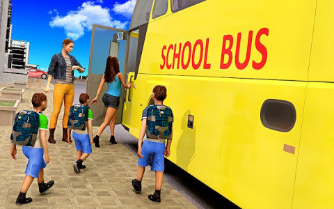 اسکرین شات برنامه City School Bus Driving Simulator :Coach Bus Games 1