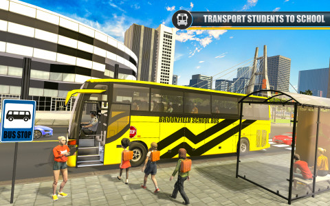 اسکرین شات 3 برنامه City School Bus Driving Games