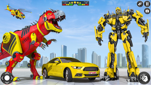 اسکرین شات 1 بازی Dino Robot Car: Robot Games