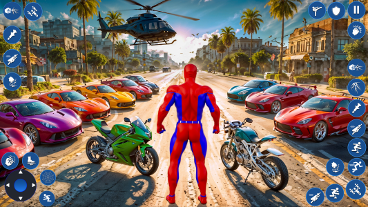 اسکرین شات 2 برنامه Spider Rope Hero: City Battle