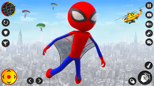 اسکرین شات بازی Spider Stickman Game Rope Hero 1