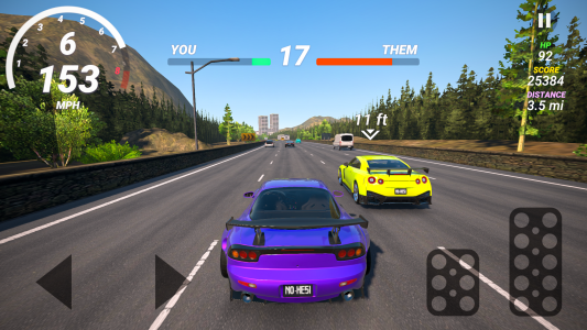 اسکرین شات بازی No Hesi Car Traffic Racing 3