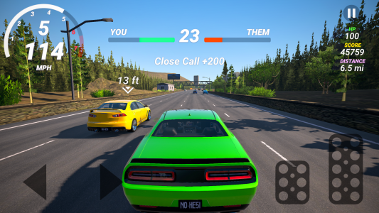 اسکرین شات بازی No Hesi Car Traffic Racing 2