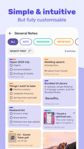 اسکرین شات 1 برنامه Bundled Notes - List, Organize