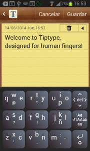اسکرین شات برنامه TipType Keyboard Lite 1