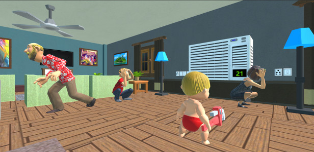 اسکرین شات 2 بازی Rainbow Prank: Hide Daddy