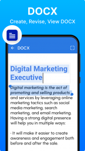 اسکرین شات 2 برنامه Docx Reader - Word, PDF, XLSX