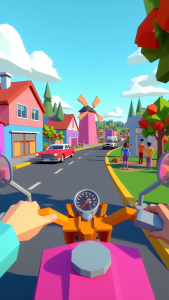 اسکرین شات 1 بازی Pizza Delivery Boy: Bike rush