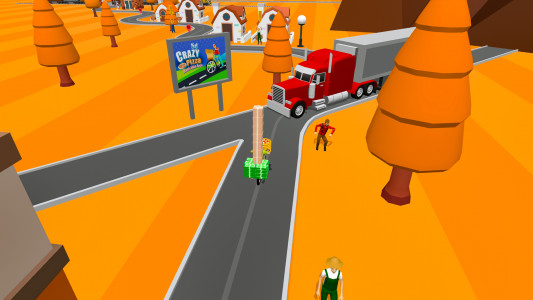 اسکرین شات 2 بازی Pizza Delivery Boy: Bike rush
