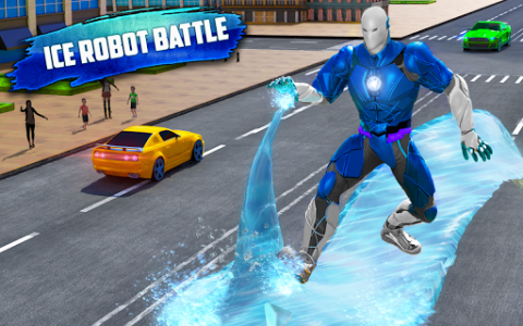 اسکرین شات برنامه Flying Ice hero Robot: Speed Hero Robot Games 8
