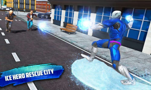 اسکرین شات برنامه Flying Ice hero Robot: Speed Hero Robot Games 3