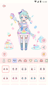اسکرین شات 2 بازی Cute live star:dress up avatar