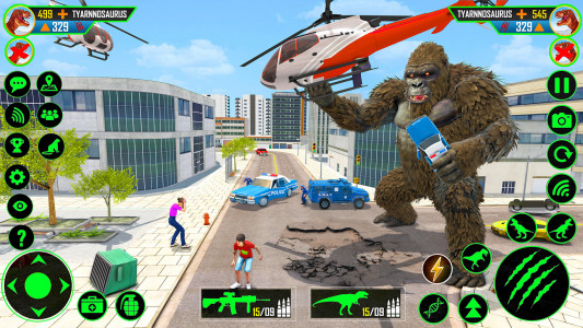 اسکرین شات برنامه King Kong Wild Gorilla Rampage 4