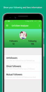 اسکرین شات برنامه Unfollow Analyzer - Unfollower 2