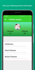 اسکرین شات 2 برنامه Unfollow Analyzer - Unfollower