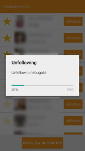 اسکرین شات 2 برنامه Unfollow Users