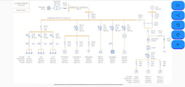 اسکرین شات برنامه Single-line | Electrical diagrams 1
