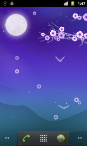 اسکرین شات برنامه Blooming Night Live Wallpaper 1