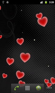 اسکرین شات برنامه Hearts Live Wallpaper 3