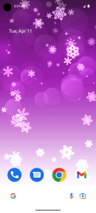 اسکرین شات برنامه Snowflake Live Wallpaper 4