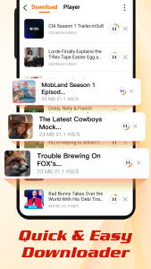 اسکرین شات 1 برنامه Xtra Downloader - Video Player