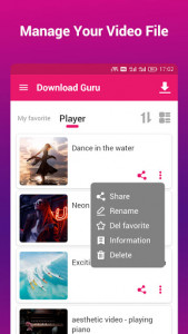اسکرین شات برنامه Video Downloader & Player, Locker - Download Guru 5