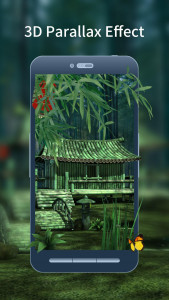 اسکرین شات 1 برنامه 3D Bamboo House Live Wallpaper