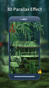 اسکرین شات برنامه 3D Bamboo House Live Wallpaper 1