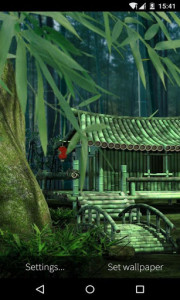 اسکرین شات برنامه 3D Bamboo House Live Wallpaper 4