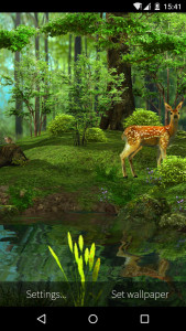 اسکرین شات برنامه 3D Deer-Nature Live Wallpaper 4